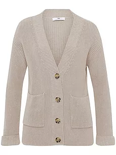 Strickjacke V-Ausschnitt Peter Hahn beige günstig online kaufen