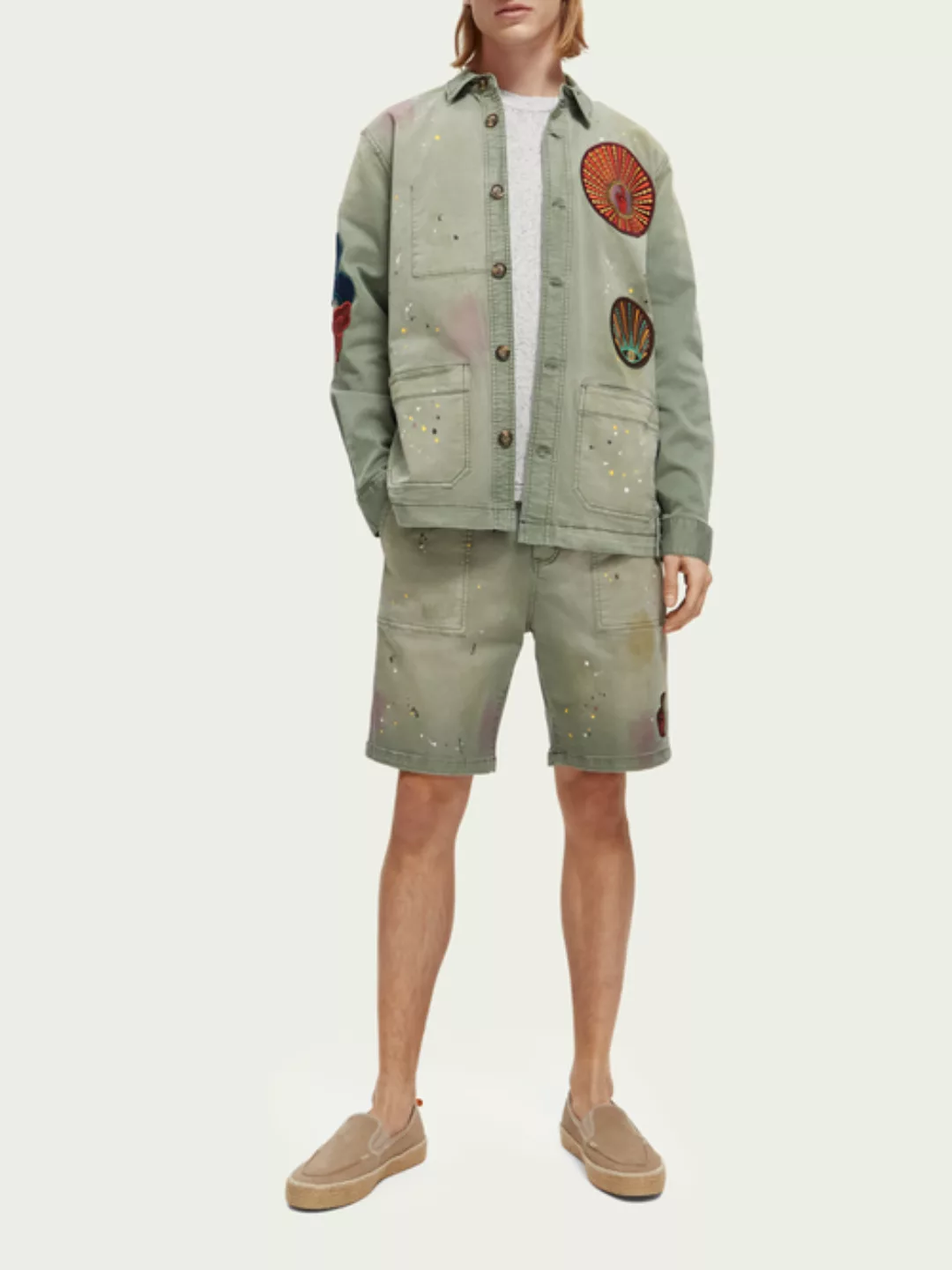 Scotch & Soda Utility-Jacke mit Artwork-Aufnähern günstig online kaufen