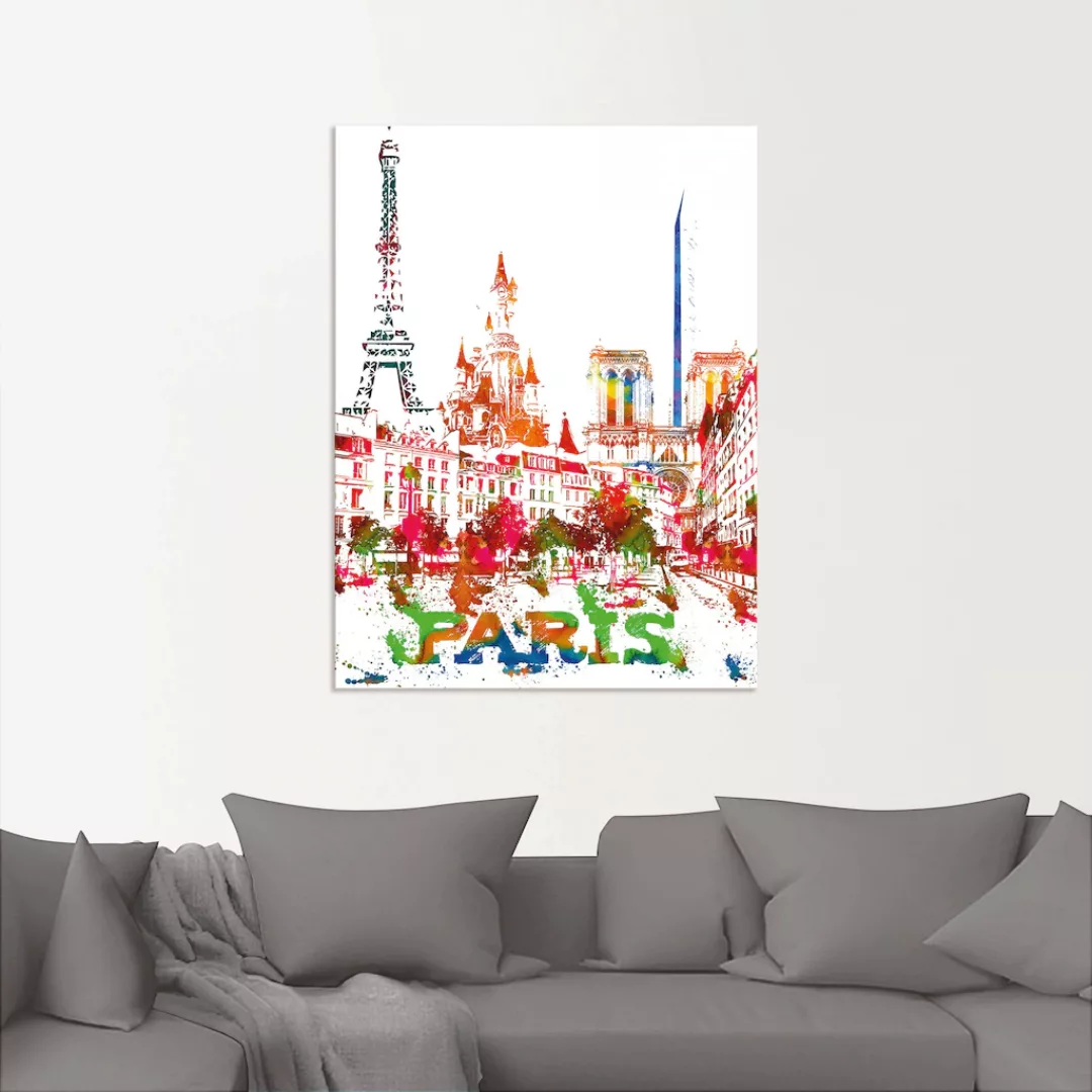 Artland Wandbild »Paris Grafik«, Paris, (1 St.), als Alubild, Outdoorbild, günstig online kaufen