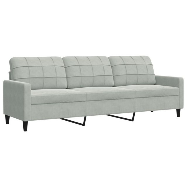 vidaXL Sofa Sofa/ 2-Sitzer/ 3-Sitzer Samt, 210 cm, Hellgrau günstig online kaufen