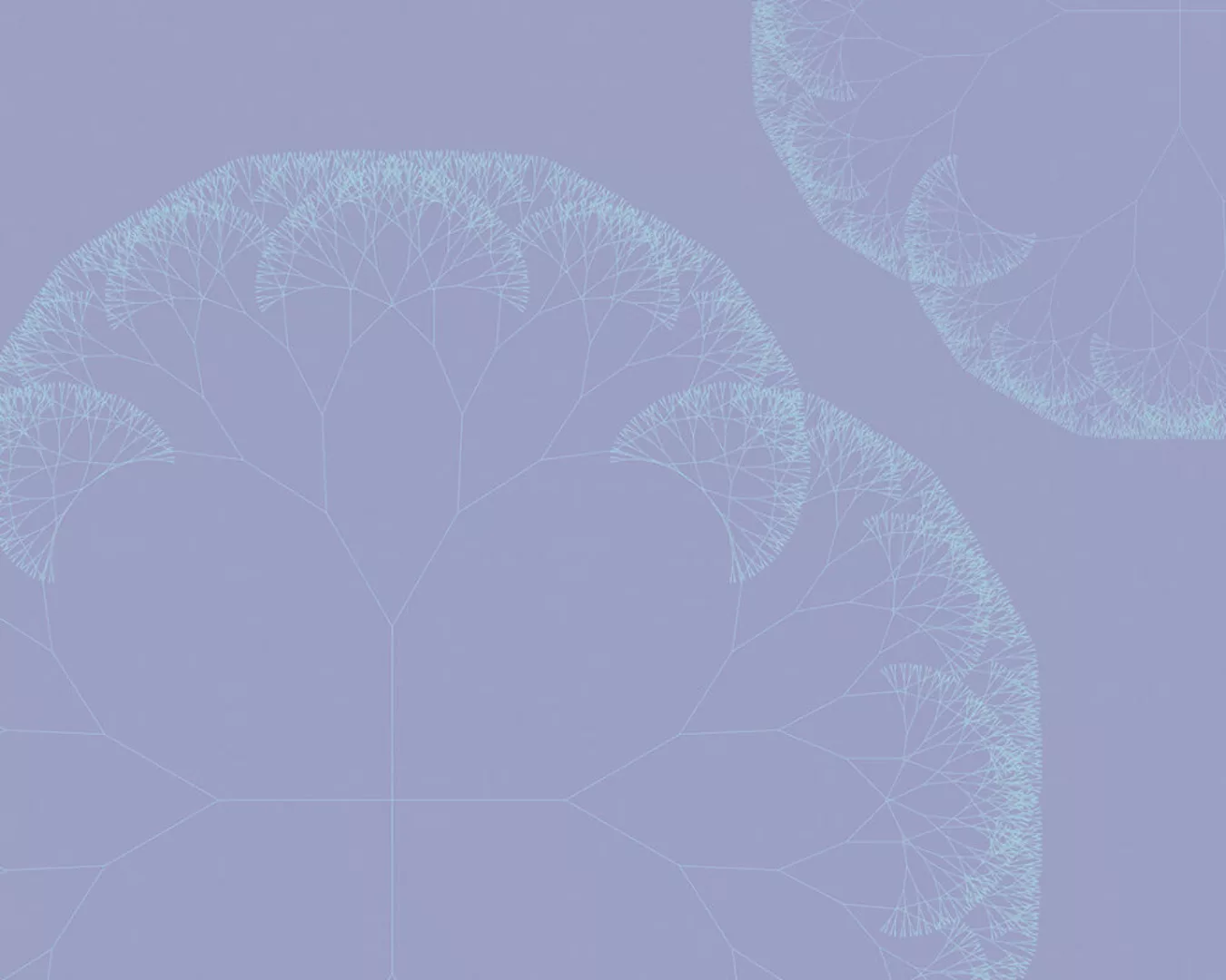 Fototapete "Generative Trees Blue" 4,00x2,50 m / Glattvlies Perlmutt günstig online kaufen