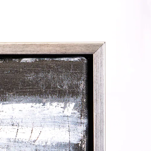 queence Leinwandbild "Abstrakt Braund und Grau", Abstrakt, mit einem Schatt günstig online kaufen