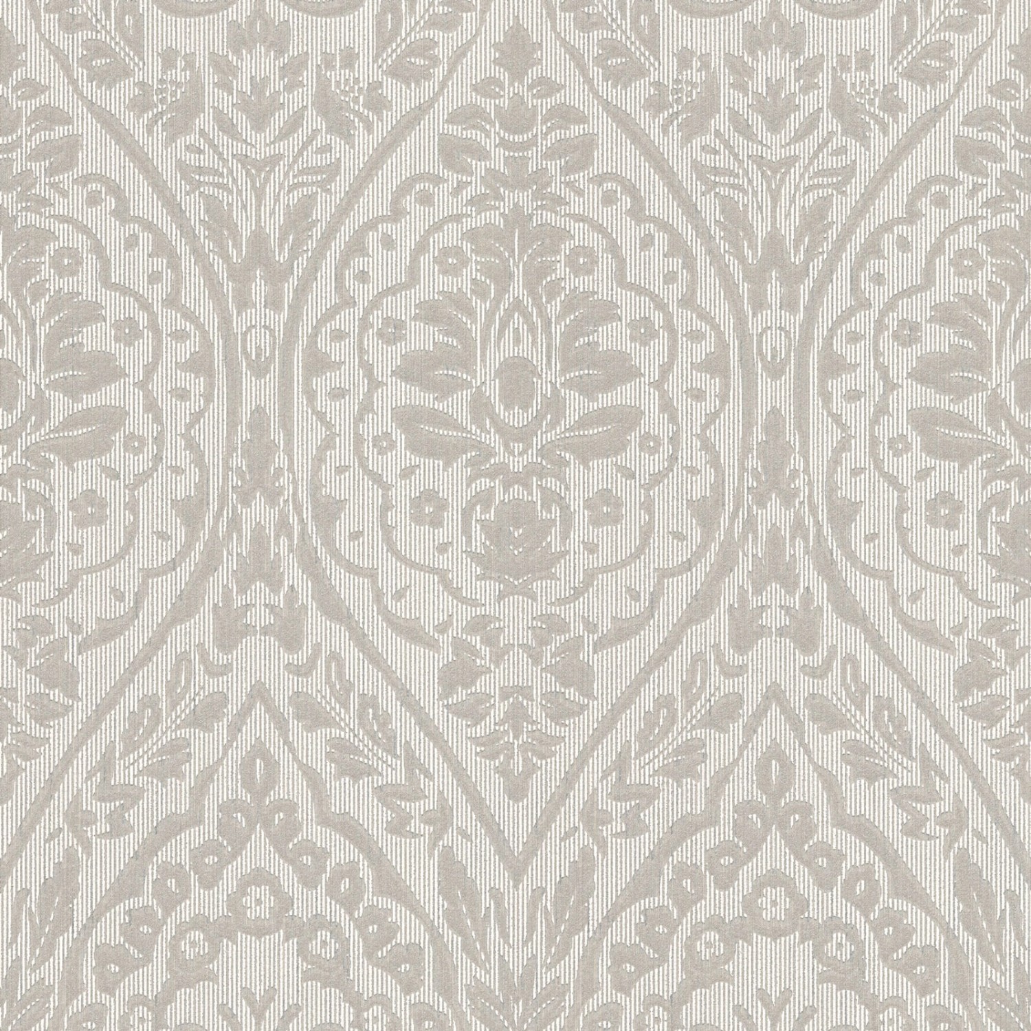 Bricoflor Landhaus Textiltapete in Grau Romantische Textil Vliestapete in H günstig online kaufen