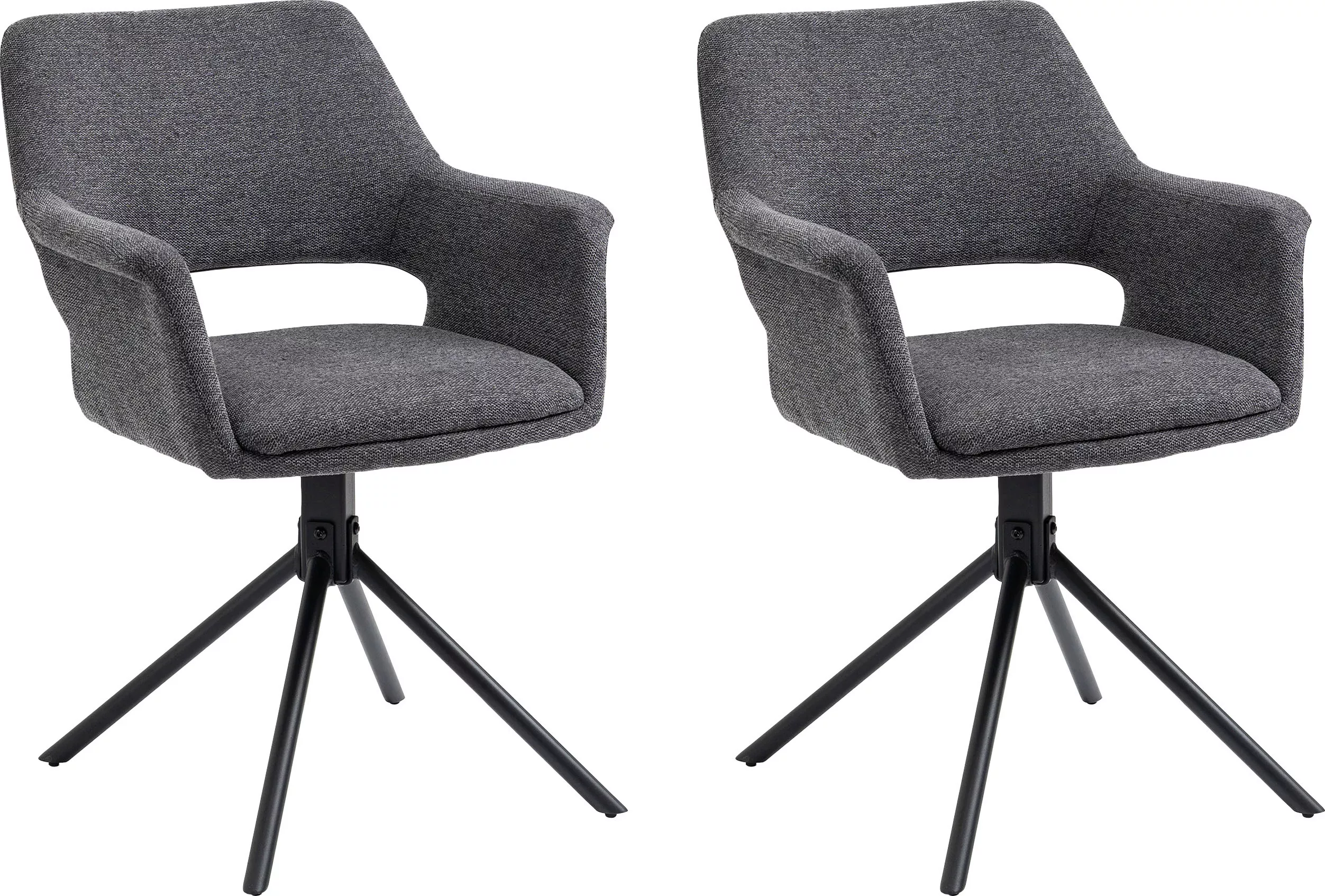 byLIVING Esszimmerstuhl "Elenore", (Set), 2 St., Webstoff, 360 Grad drehbar günstig online kaufen