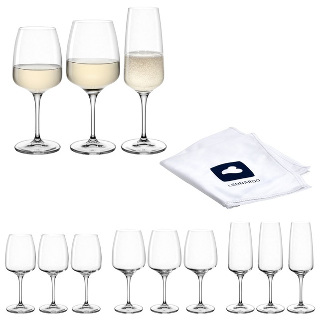 LEONARDO Gläser-Set »CESTI + Poliertuch, 13-teilig«, (Set, 13 tlg.), 4 Sekt günstig online kaufen