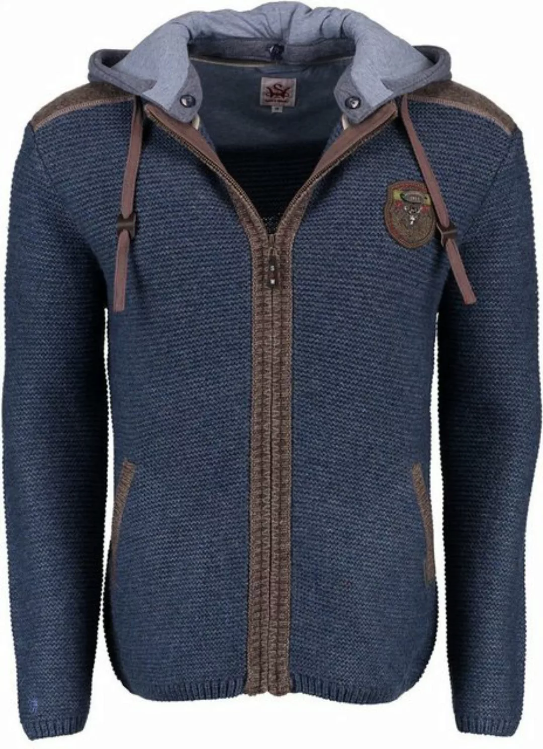 Spieth & Wensky Trachtenstrickjacke SPIETH & WENSKY Strickjacke Dakar blau günstig online kaufen