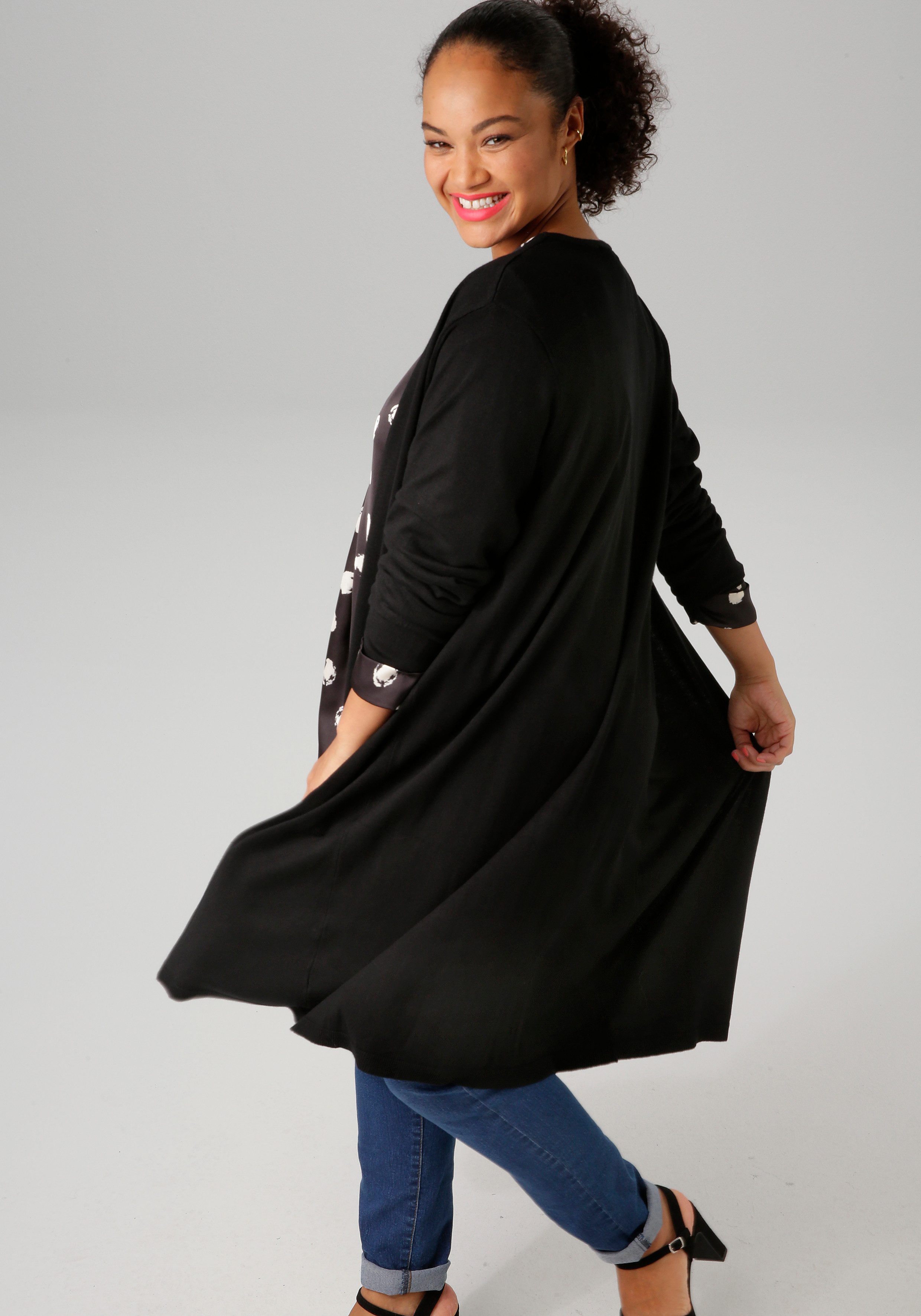 Aniston PLUS Strickjacke, in trendiger Farbpalette günstig online kaufen