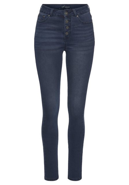 Arizona Skinny-fit-Jeans Ultra Stretch High Waist mit durchgehender Knopfle günstig online kaufen