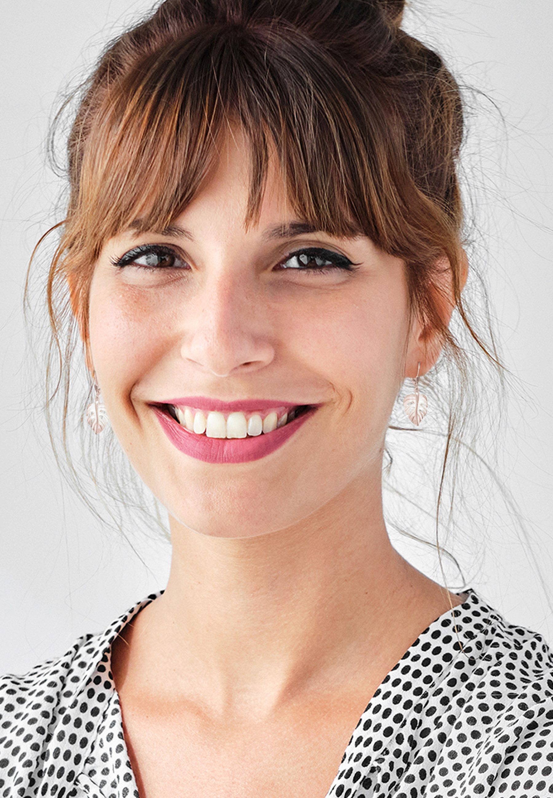 Sofia Milani Paar Ohrhänger Blatt, 925 günstig online kaufen