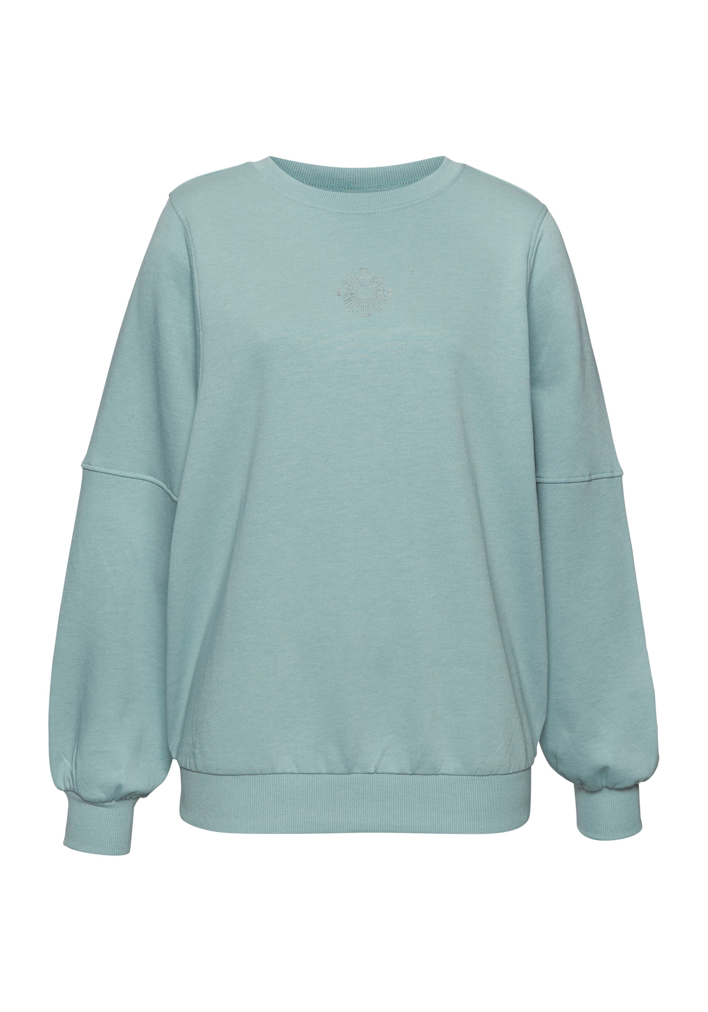 Buffalo Sweatshirt, Loungeshirt mit großem Rückenprint- mit Glanz-Effekt, L günstig online kaufen