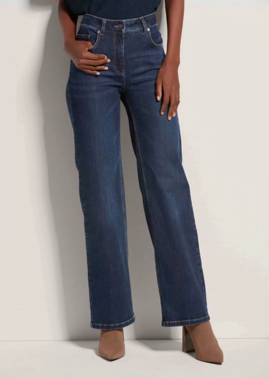 MADELEINE Gerade Jeans Five-Pocket-Jeans mit weitem Bein günstig online kaufen