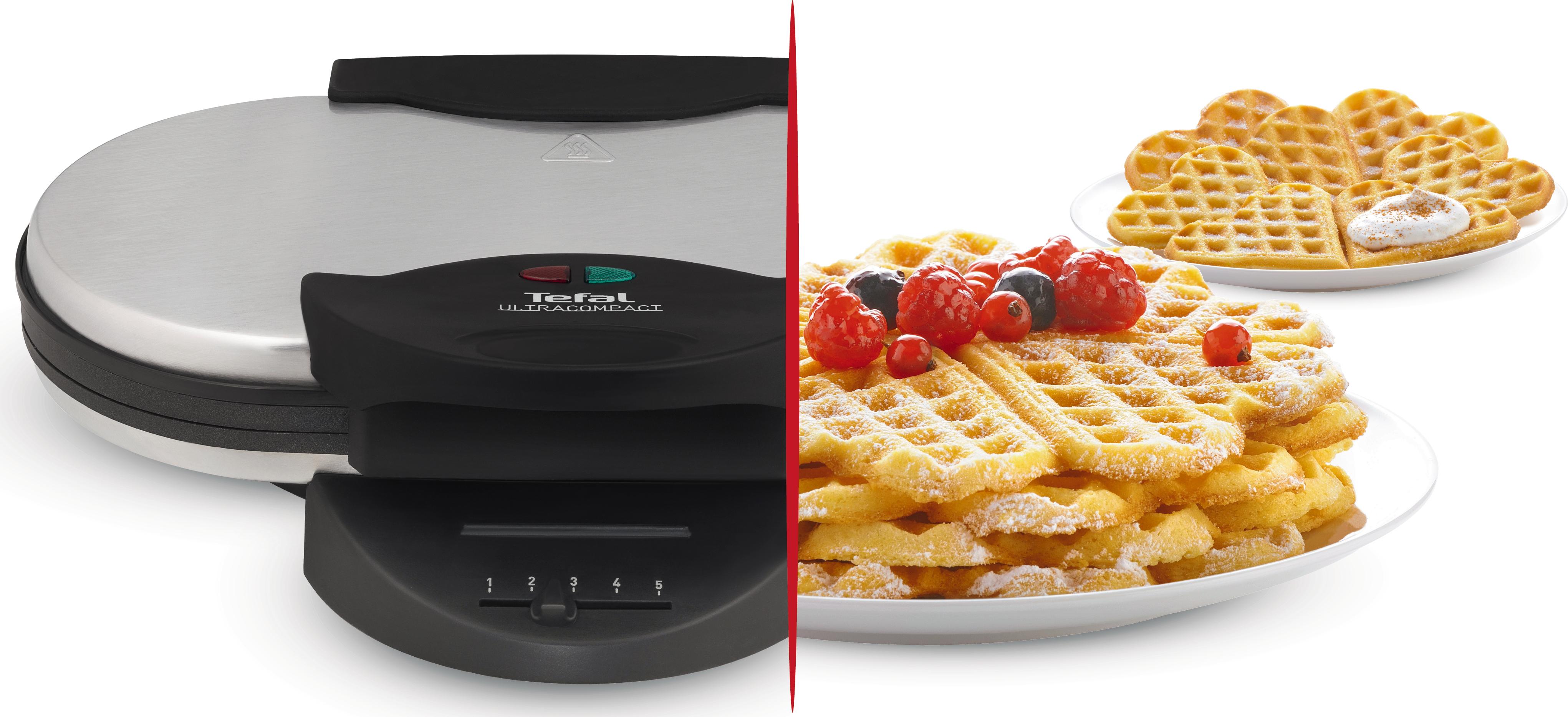 Tefal Waffeleisen »WM311D«, 1200 W, 2 Herzwaffeln gleichzeitig, stufenloser günstig online kaufen