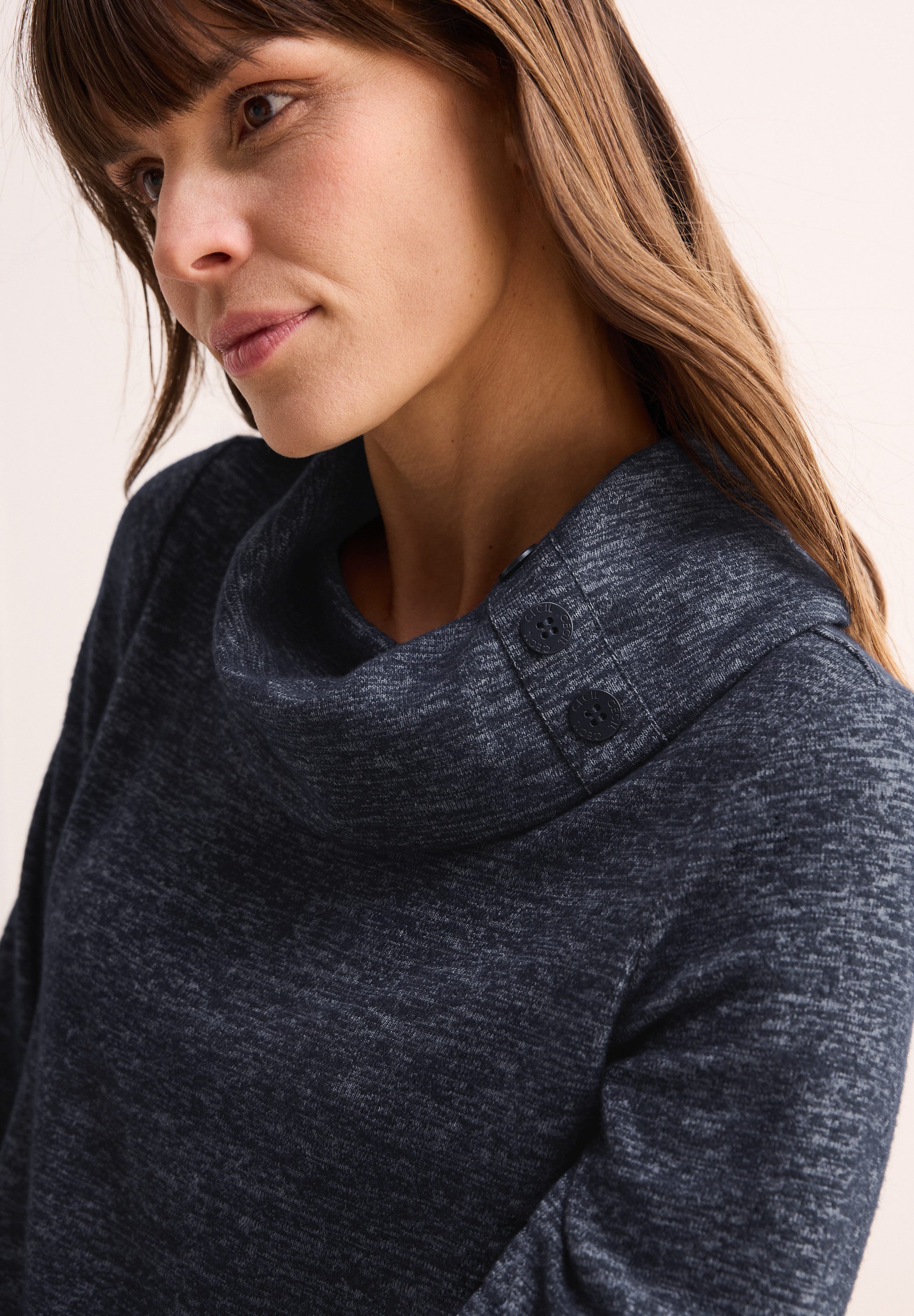 Cecil Langarmshirt, mit Elastiksaum günstig online kaufen