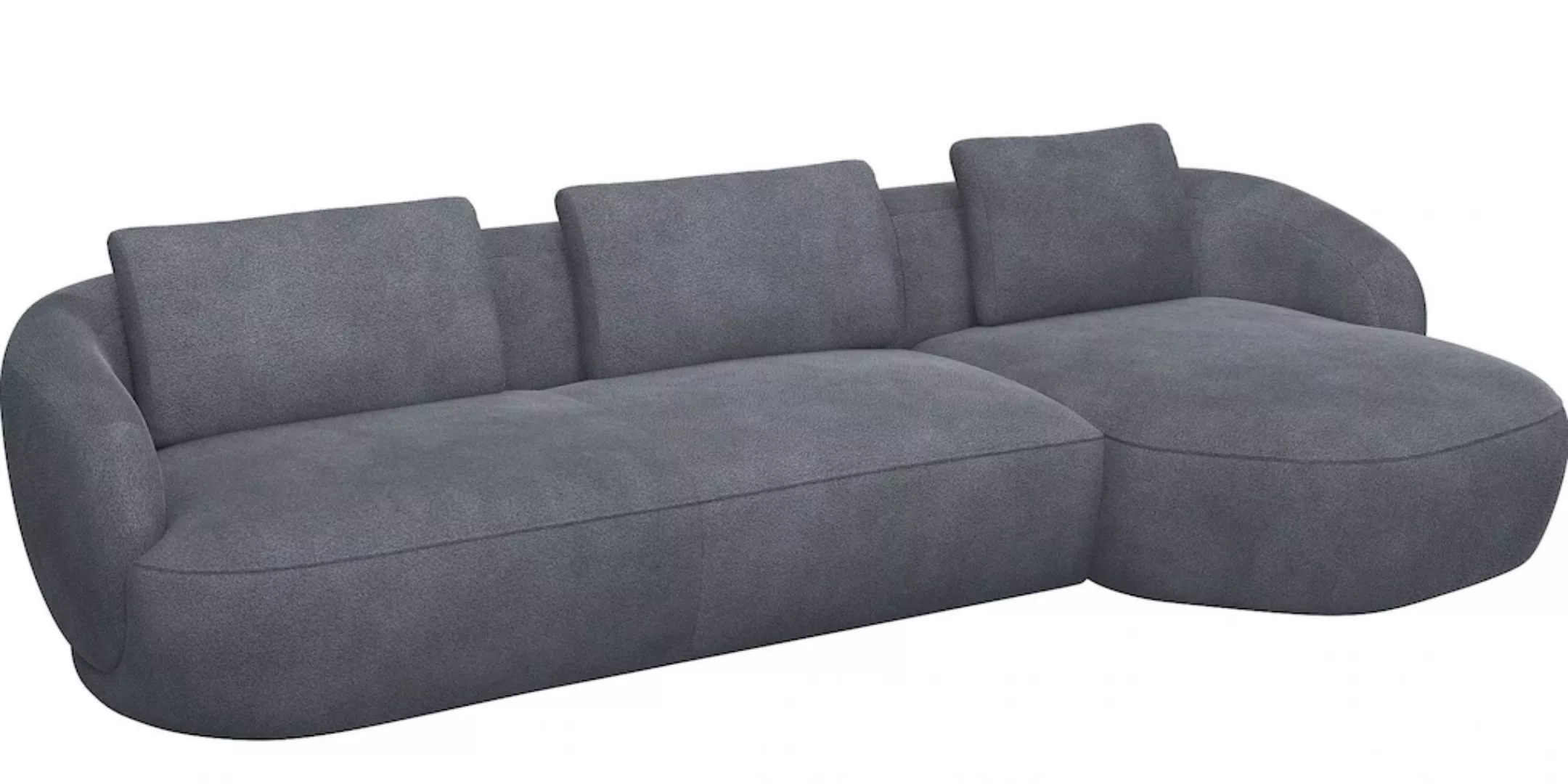 FLEXLUX Wohnlandschaft »Torino, rund, L-Form, Sofa-Ecke mit Recamiere, Long günstig online kaufen