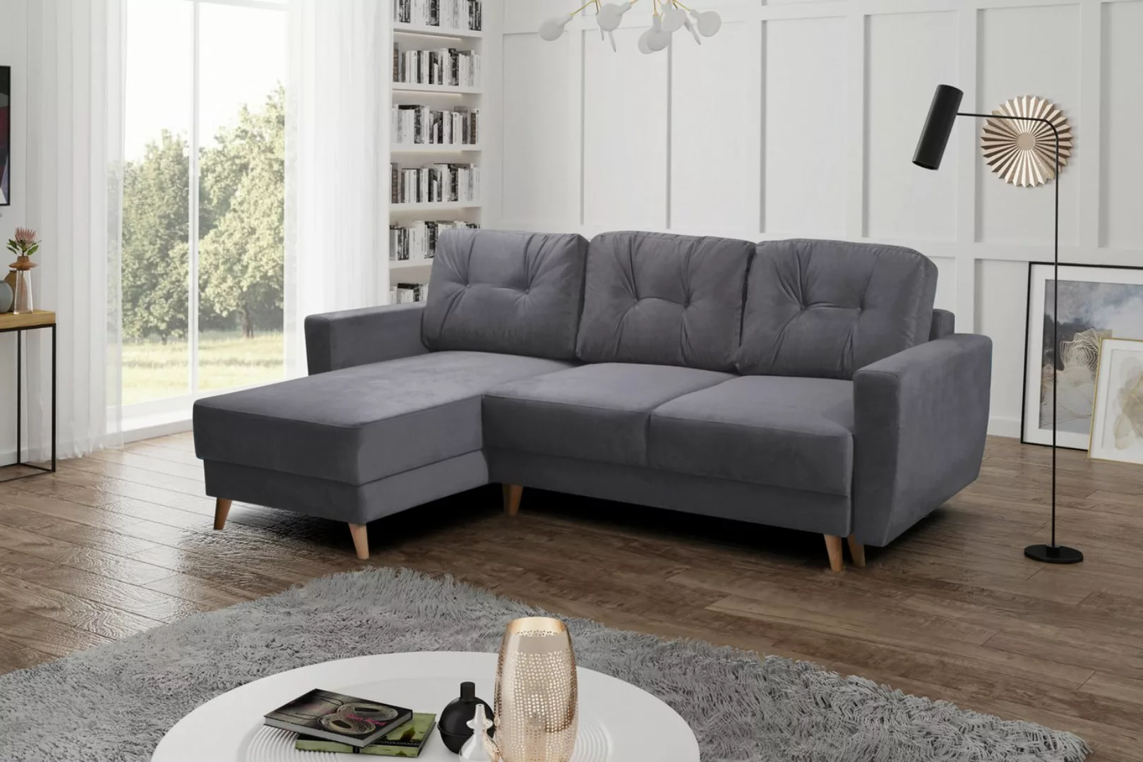 Unique Home Ecksofa Ecksofa BJO-L, mit Bettkasten und Schlaffunktion günstig online kaufen