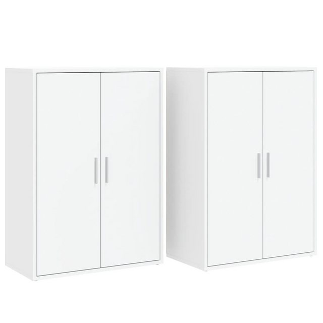 vidaXL Kleiderschrank Sideboards 2 Stk Weiß 60x31x84 cm Holzwerkstoff günstig online kaufen