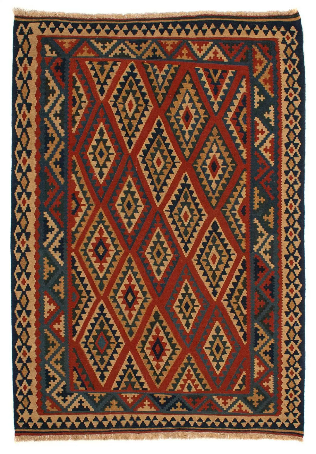 morgenland Wollteppich »Kelim - Oriental - 213 x 165 cm - dunkelrot«, recht günstig online kaufen