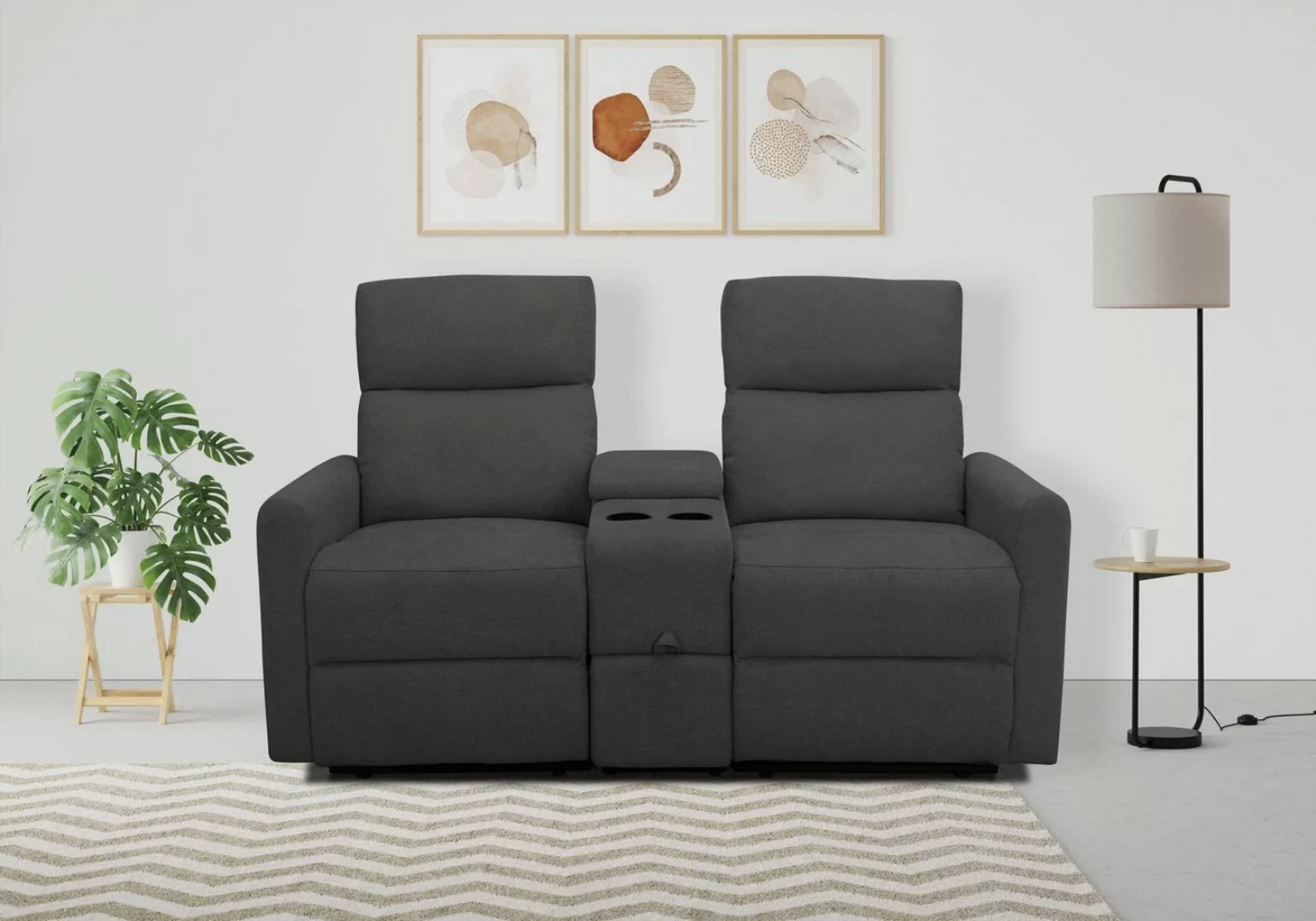 Home affaire 2-Sitzer Daoulas, 2er-Kinosofa, TV-Sessel, Multimedia-Sofa, Ki günstig online kaufen