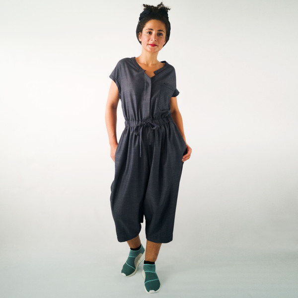 Jumpsuit Blue Check günstig online kaufen