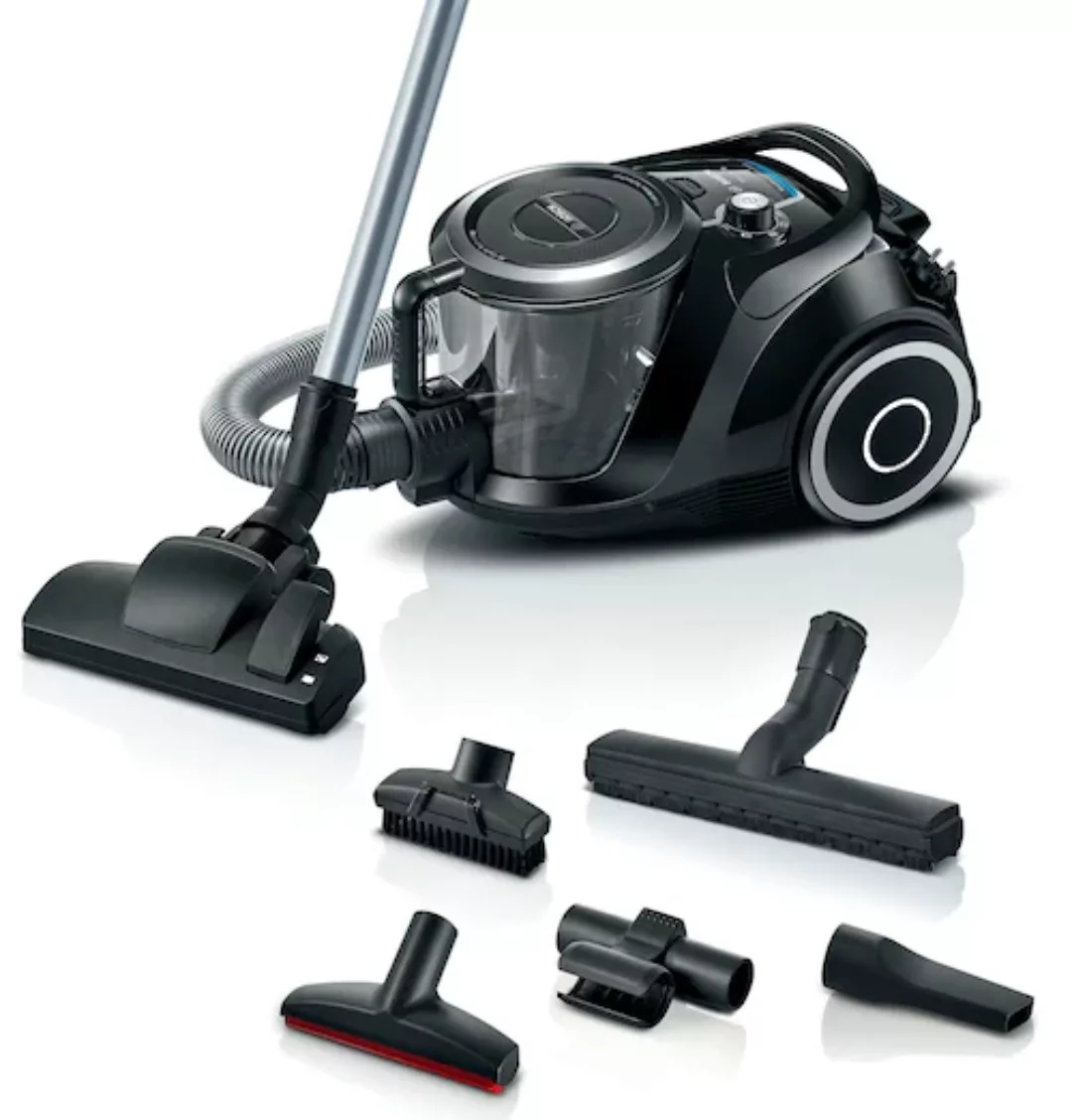 BOSCH Bodenstaubsauger »BGC41XSIL, Serie 6, schwarz«, 700 W, beutellos günstig online kaufen