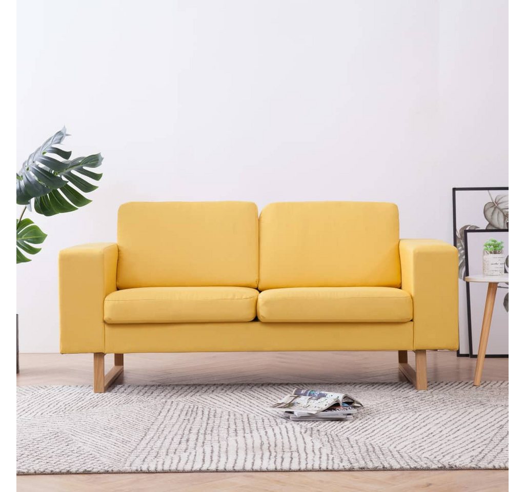 vidaXL Sofa 2-Sitzer Sofa Stoff Gelb günstig online kaufen