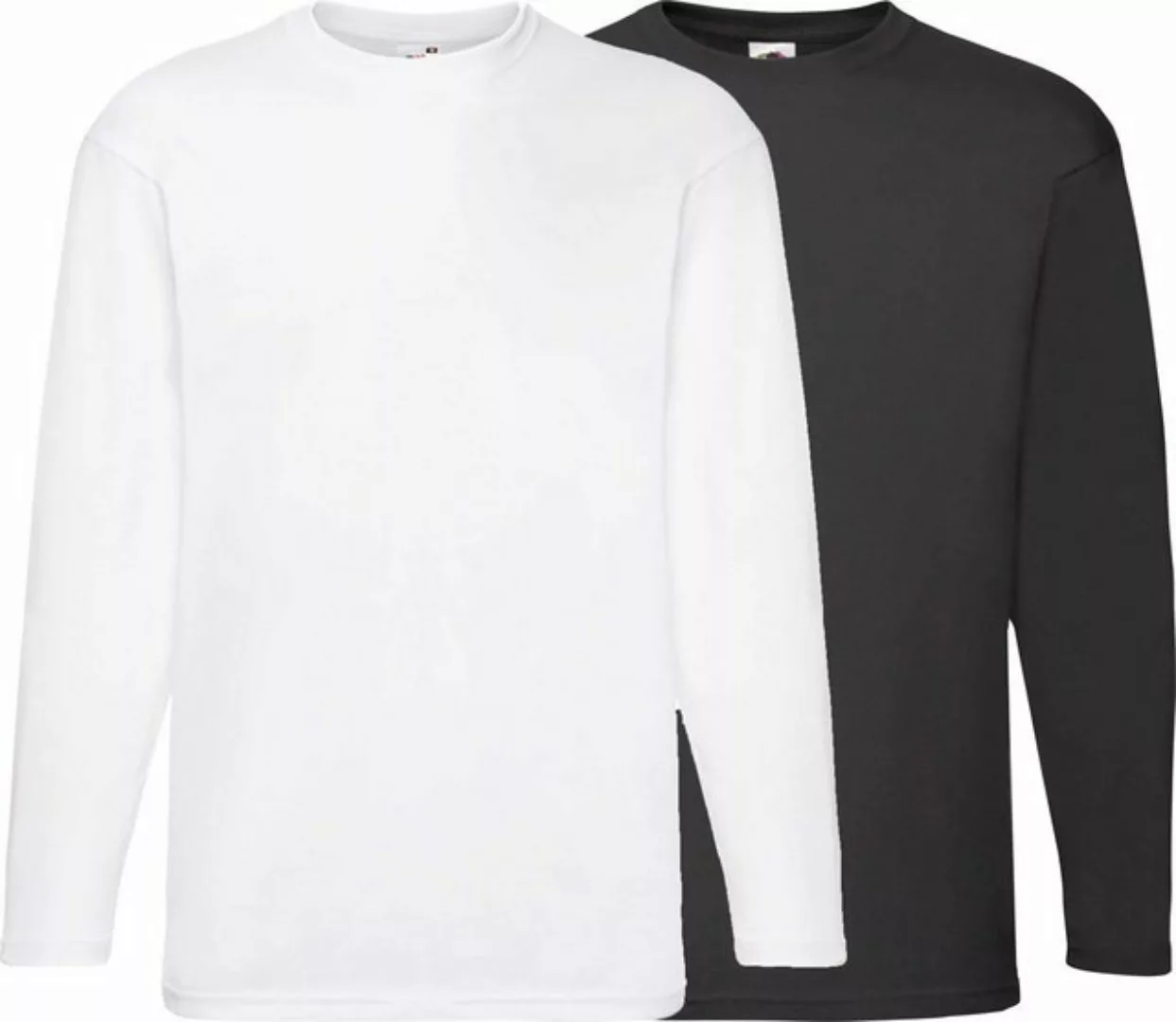 Fruit of the Loom Sweatshirt Unisex-Langarmshirt 2er-Pack Uni günstig online kaufen