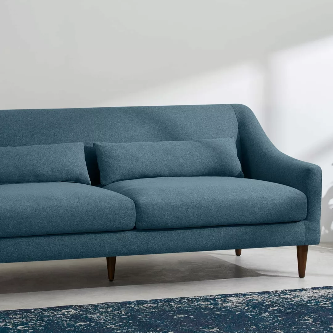 Herton 3-Sitzer Sofa, Orleansblau - MADE.com günstig online kaufen