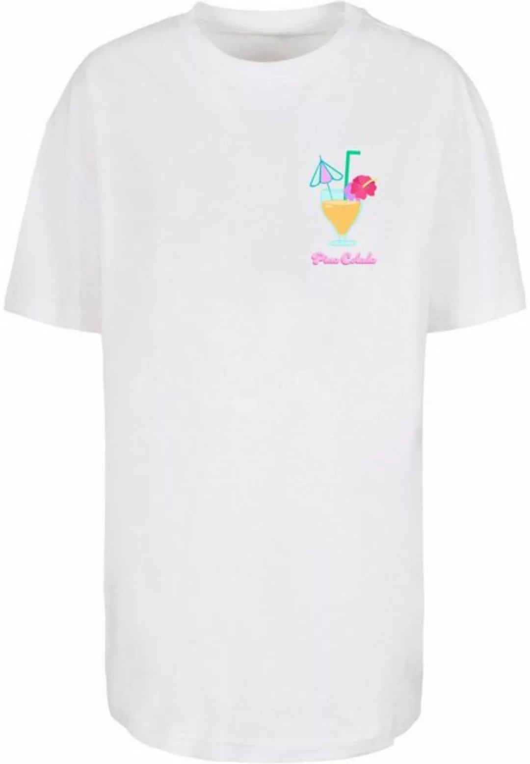 Merchcode T-Shirt Merchcode Damen Ladies Pina ColadaOversized Boyfriend Tee günstig online kaufen