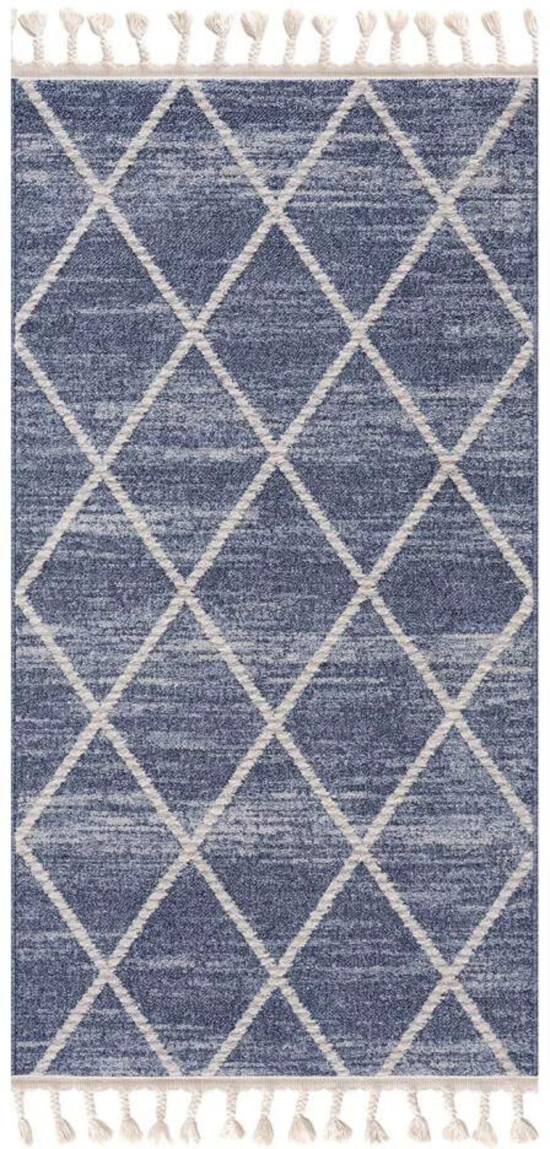 Carpet City Teppich »Art 2646«, rund, Kurzflor, Rauten-Optik, ideal für Flu günstig online kaufen