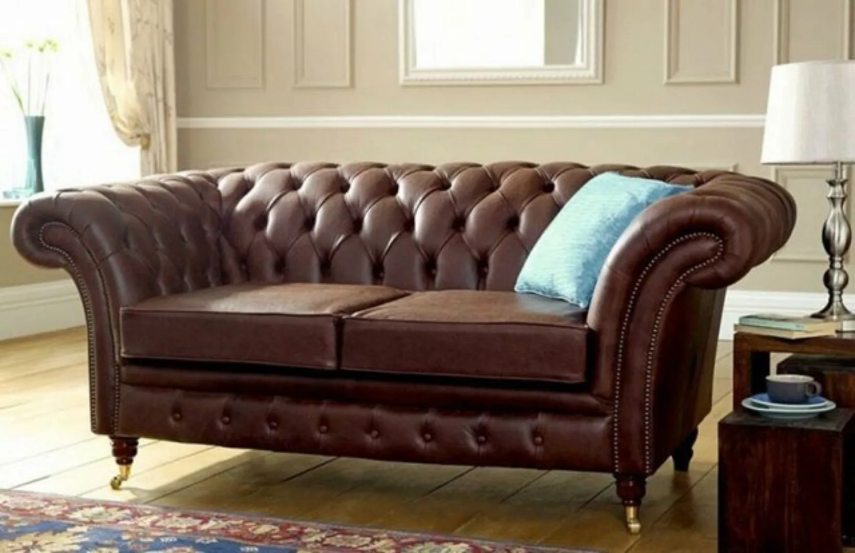 JVmoebel 2-Sitzer Chesterfield Sofa Couch Polster Sofas Klassischer 2 Sitze günstig online kaufen