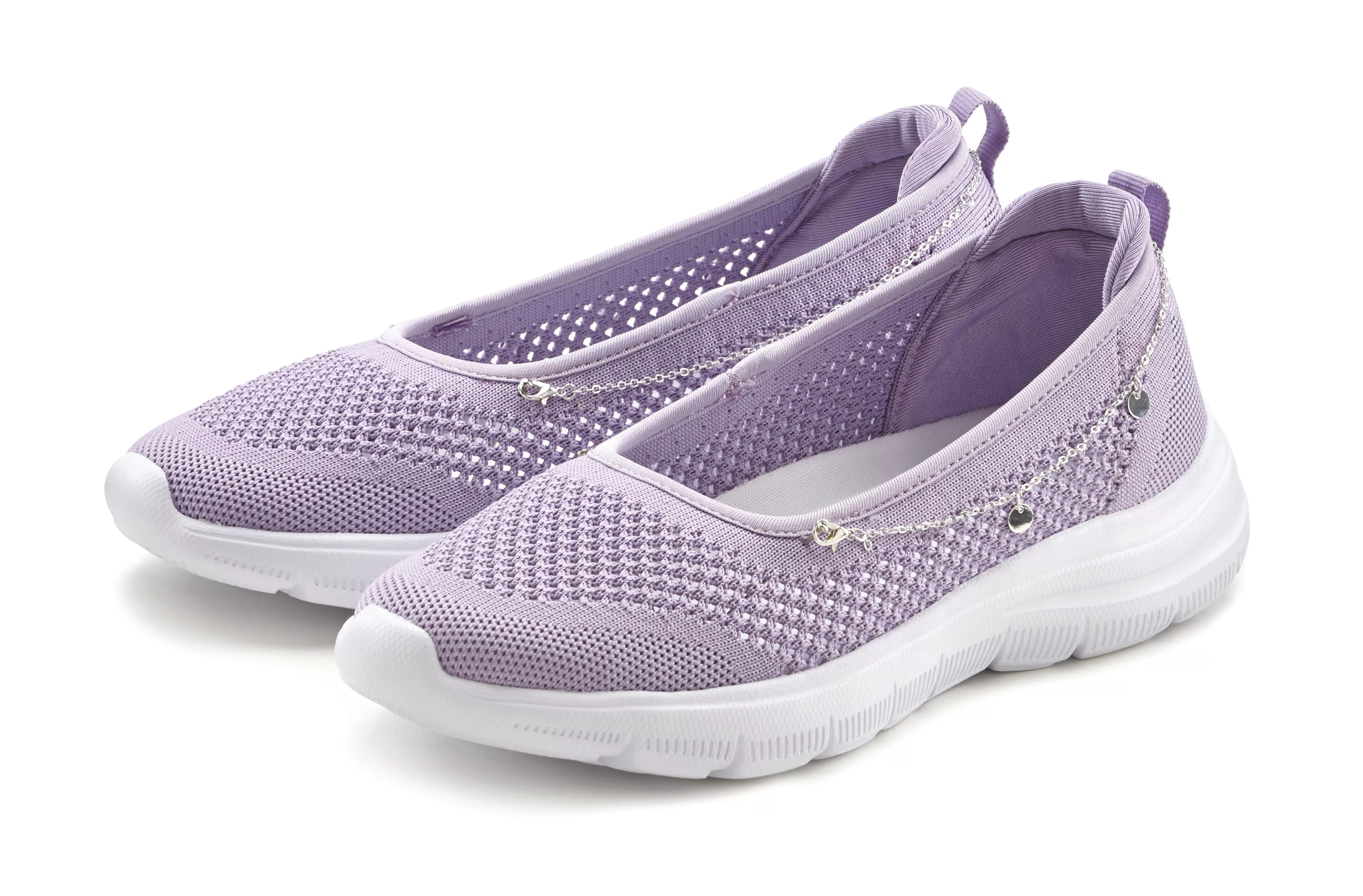 LASCANA Sneaker "Slip-On-Sneaker", mit Ketten-Element, Slipper, Ballerina, günstig online kaufen