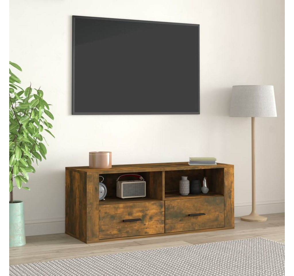 vidaXL TV-Schrank TV-Schrank Räuchereiche 100x35x40 cm Spanplatte Lowboard günstig online kaufen