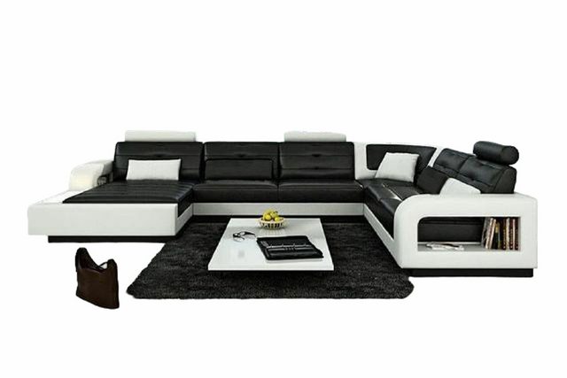 JVmoebel Ecksofa Ecksofa Sofa Couch Polster Wohnlandschaft Leder SOFORT, 1 günstig online kaufen