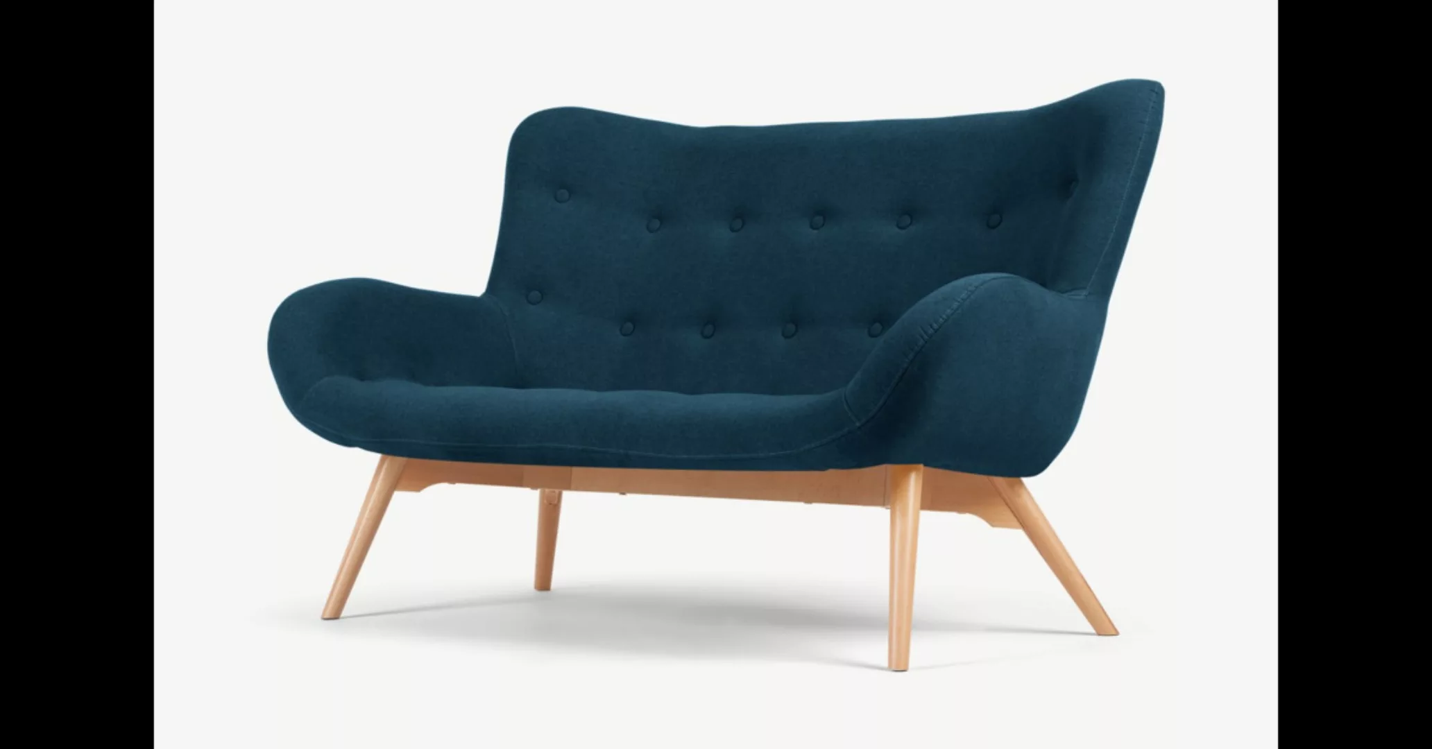 Doris 2-Sitzer Sofa, Shetlandblau - MADE.com günstig online kaufen