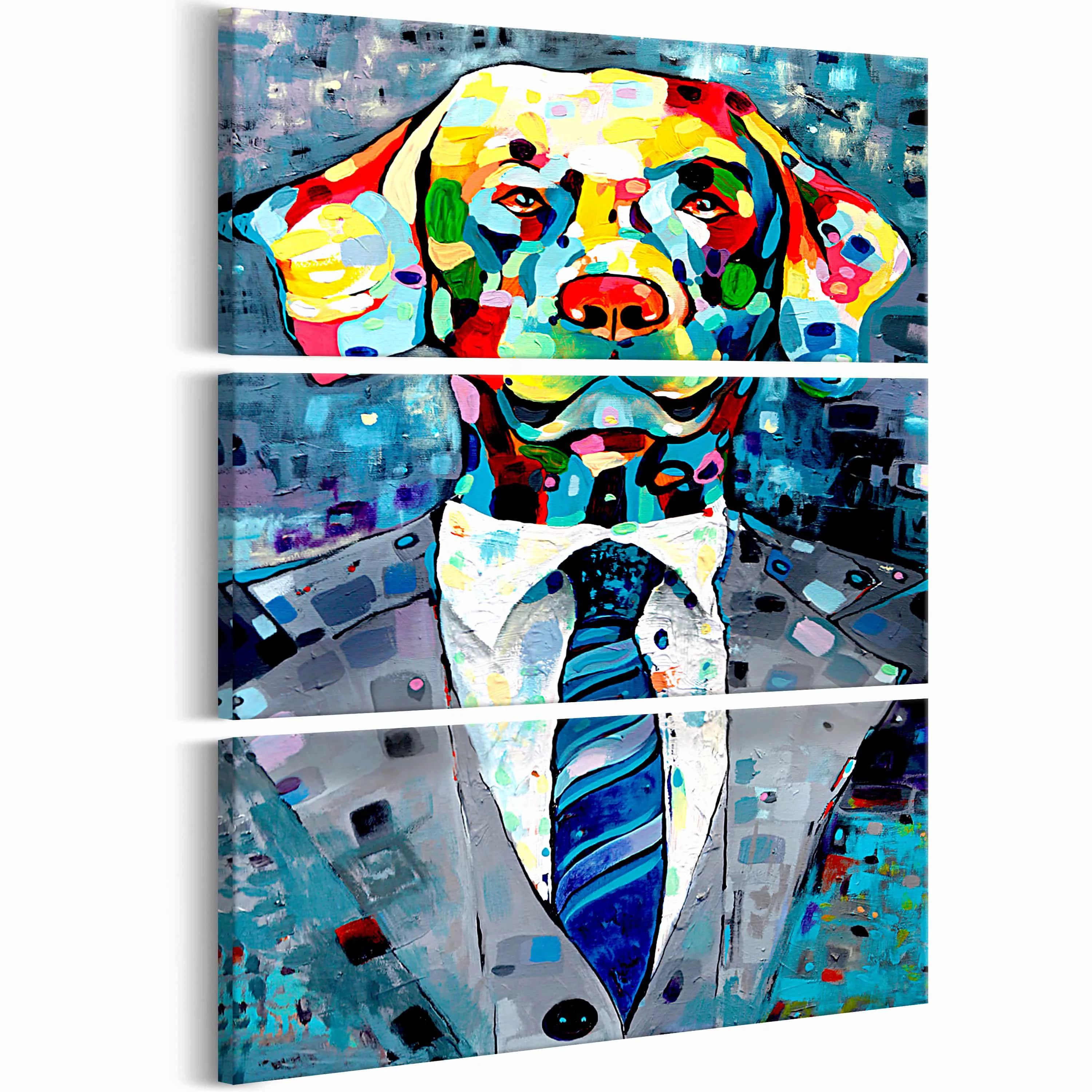 Wandbild - Dog in a Suit (3 Parts) günstig online kaufen