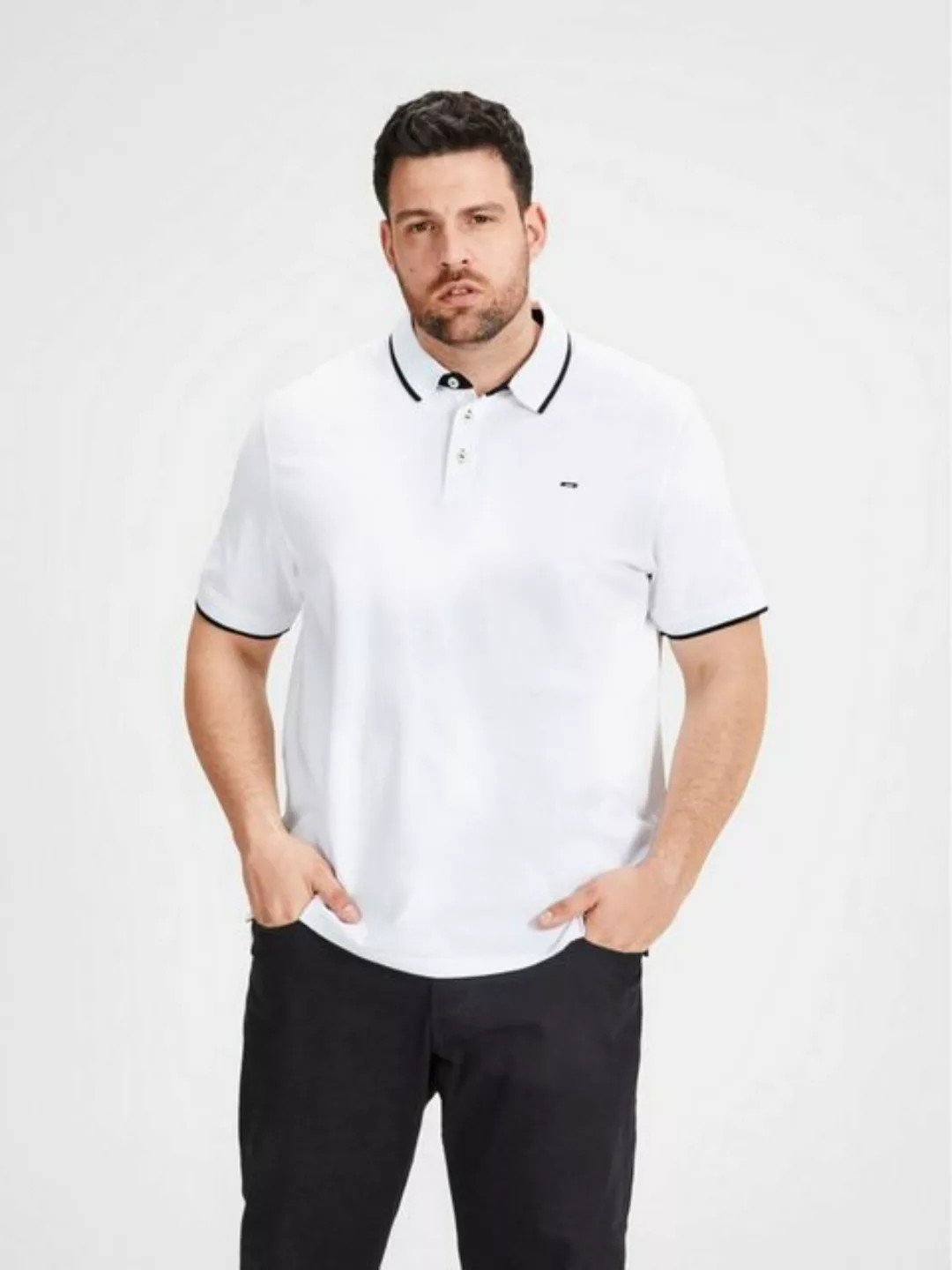 Jack & Jones Herren Poloshirt JJEPAULOS - Relaxed Fit Plussize günstig online kaufen