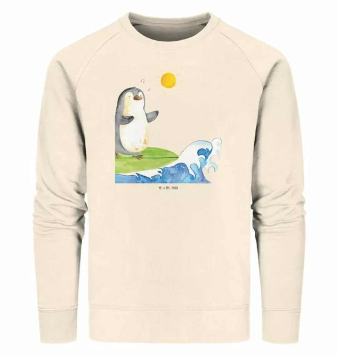 Mr. & Mrs. Panda Longpullover Größe M Pinguin Surfer - Natural Raw - Gesche günstig online kaufen