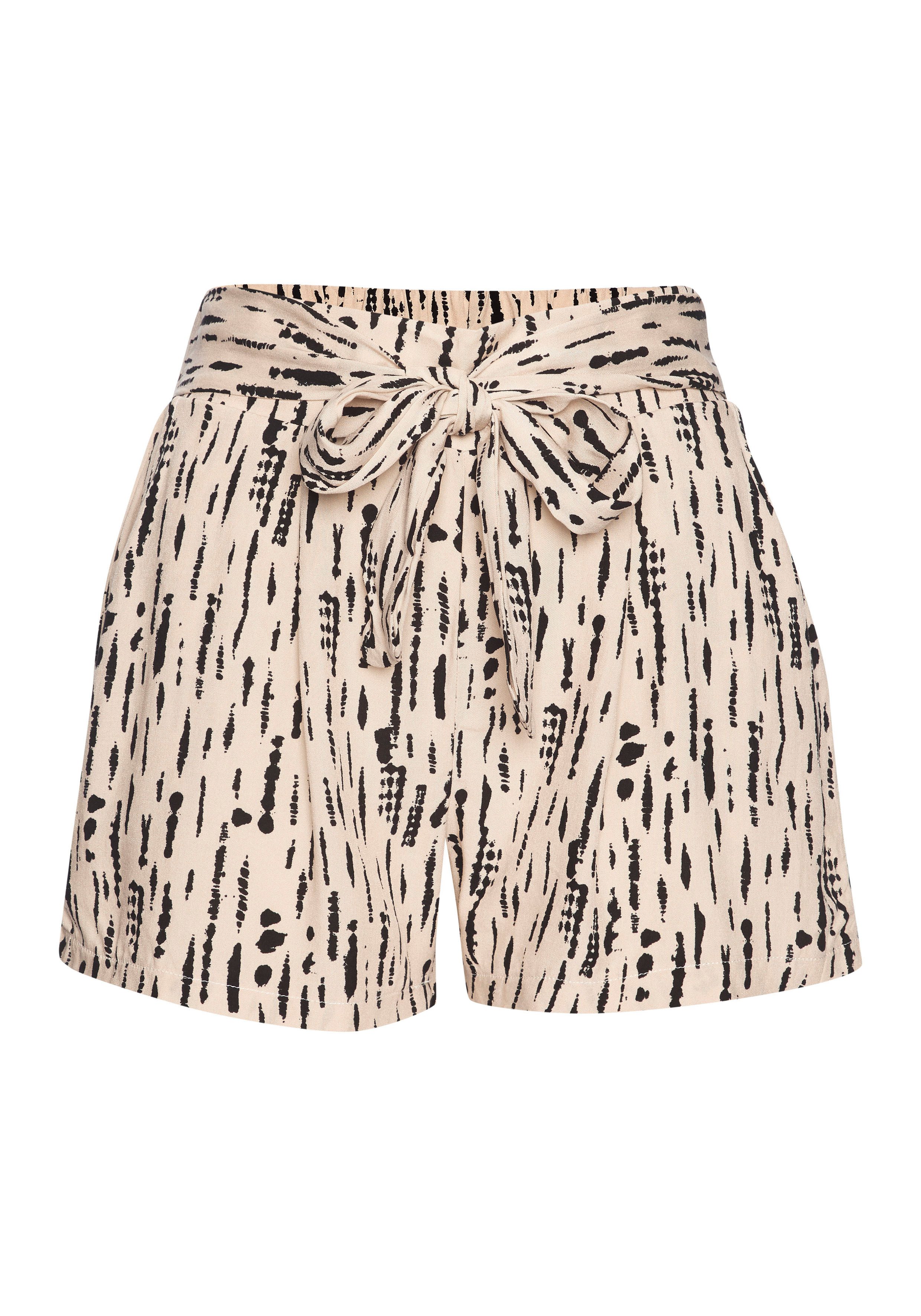 s.Oliver Webshorts, mit Alloverdruck und Bindegürtel, kurze Hose, lockere P günstig online kaufen