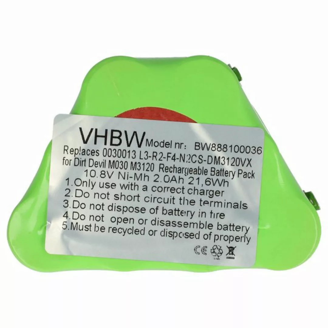 vhbw kompatibel mit Dirt Devil M3120, M030 Staubsauger-Akku NiMH 2000 mAh ( günstig online kaufen