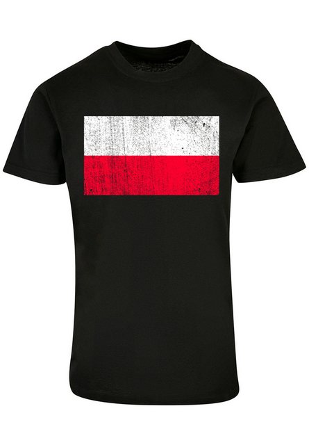 F4NT4STIC T-Shirt Polen Flagge Poland distressed Print günstig online kaufen