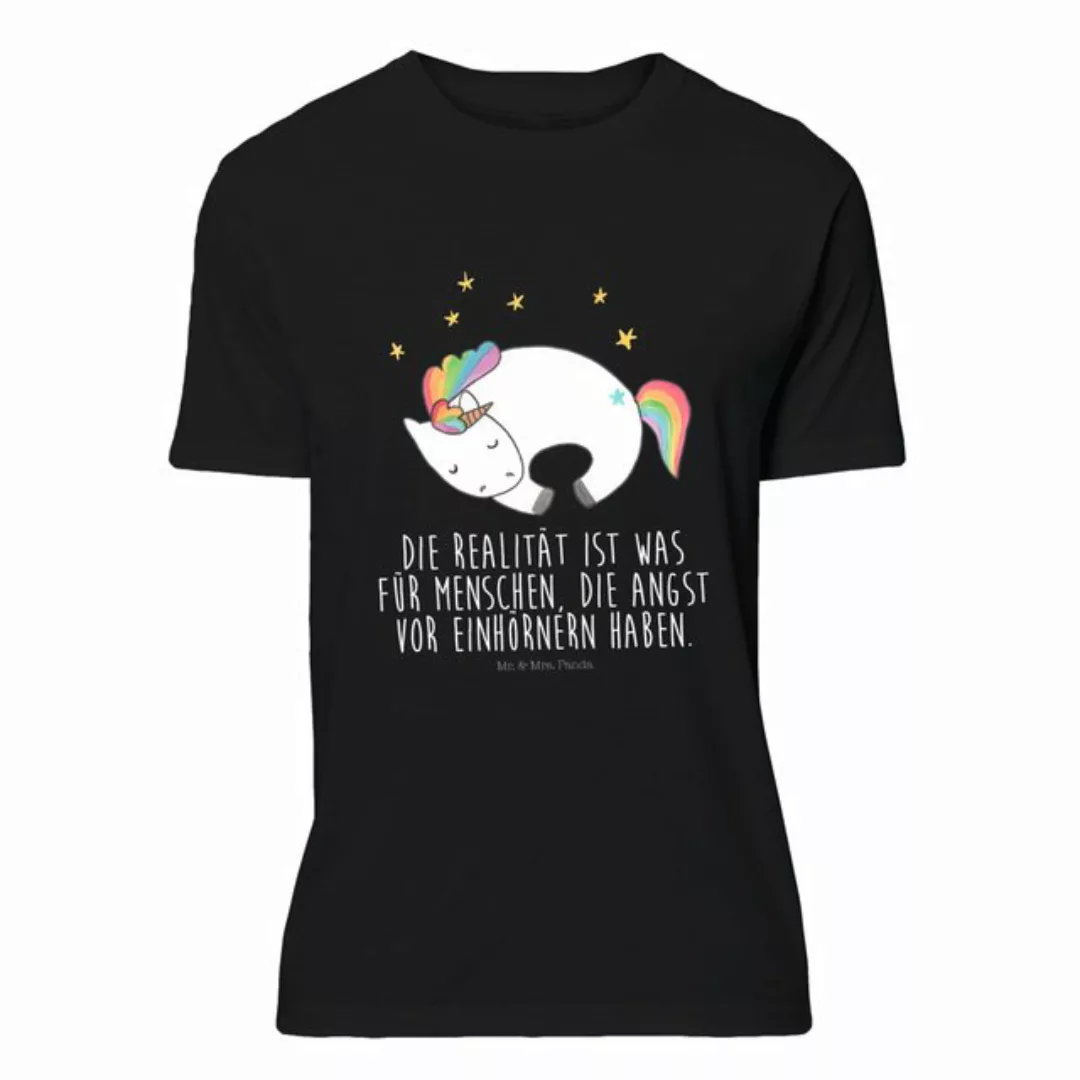 Mr. & Mrs. Panda T-Shirt Einhorn Nacht - Schwarz - Geschenk, Party, T-Shirt günstig online kaufen