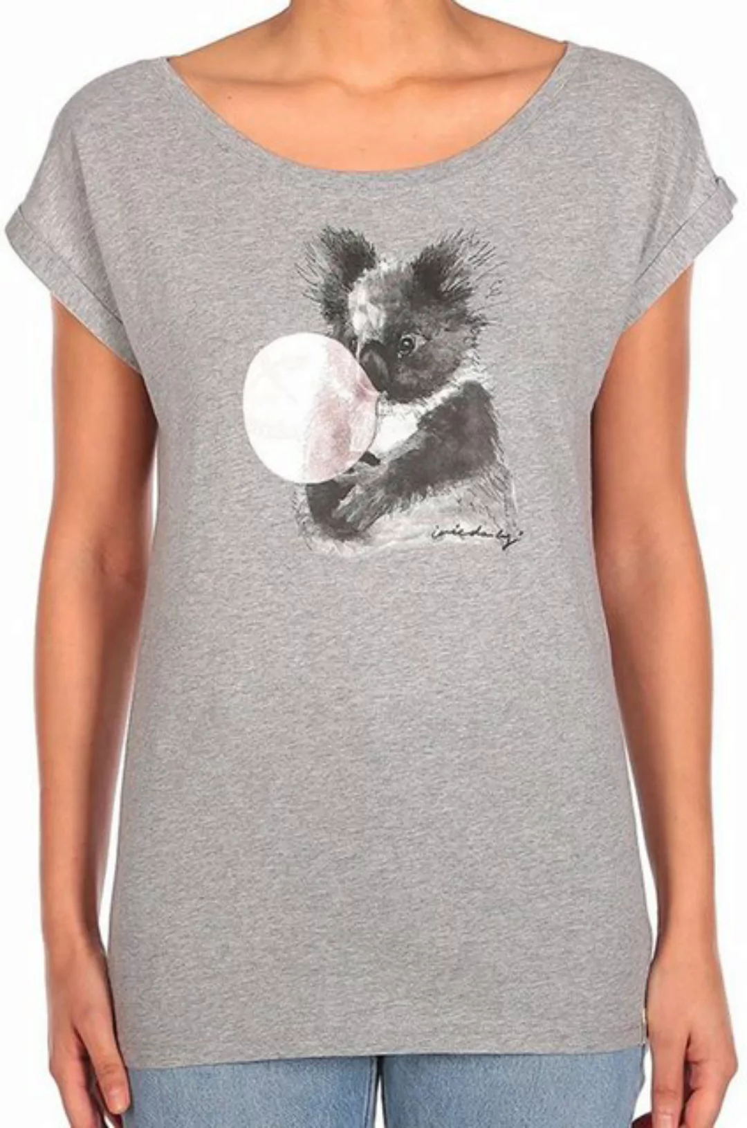 iriedaily Kurzarmshirt IRIEDAILY KOALA BUBBLE T-Shirt grey-melange günstig online kaufen