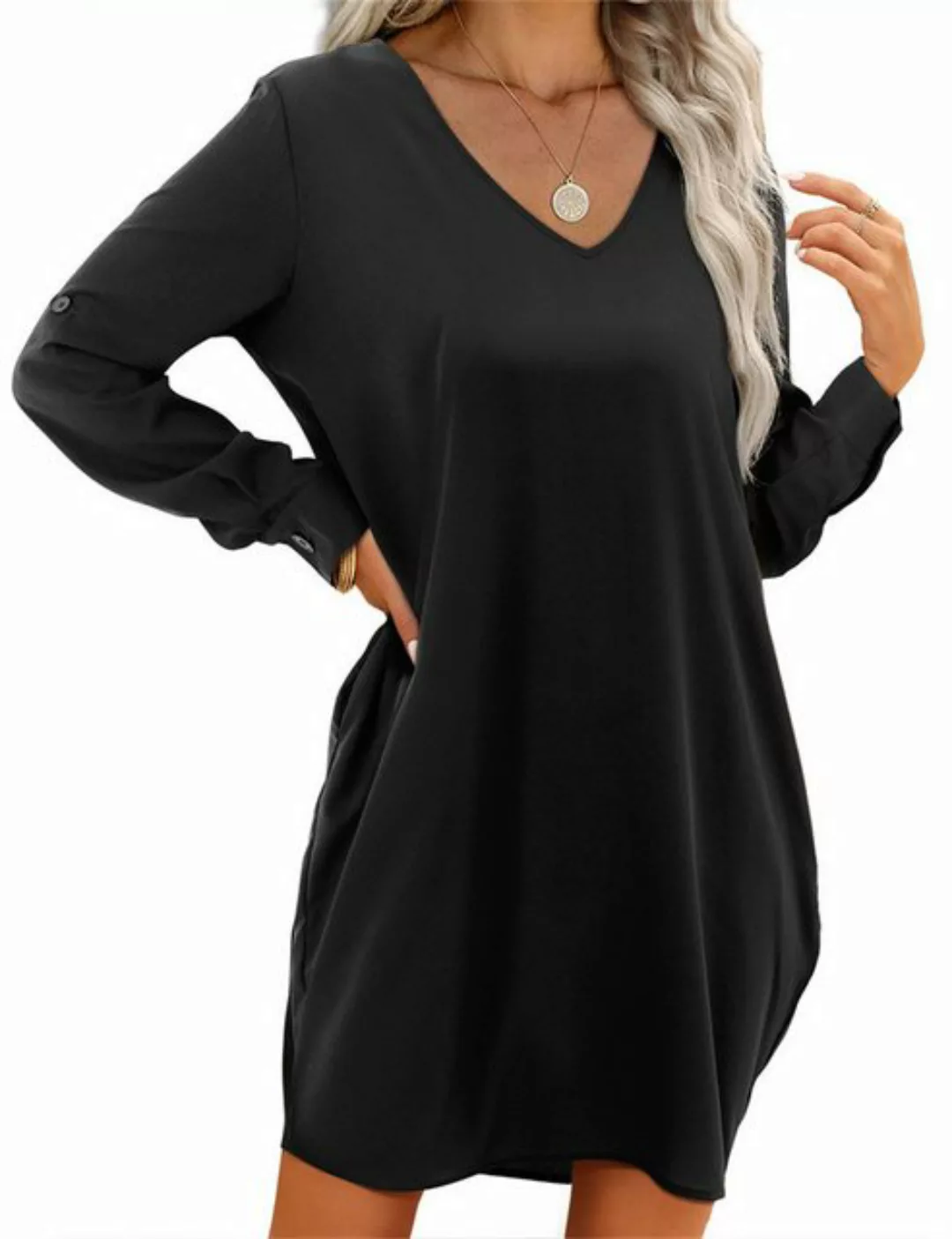 AFAZ New Trading UG Sommerkleid Damen Kleid mit Taschen Kleider Herbst Lang günstig online kaufen