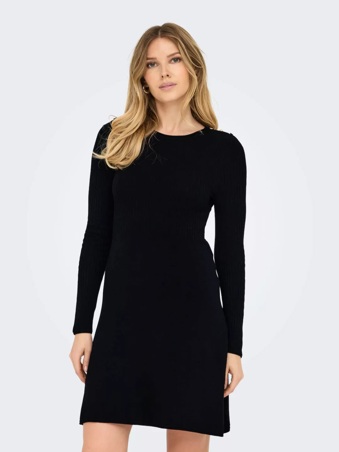 ONLY Midikleid "ONLMILA SL BUTTON O-NECK DRESS EX KNT" günstig online kaufen