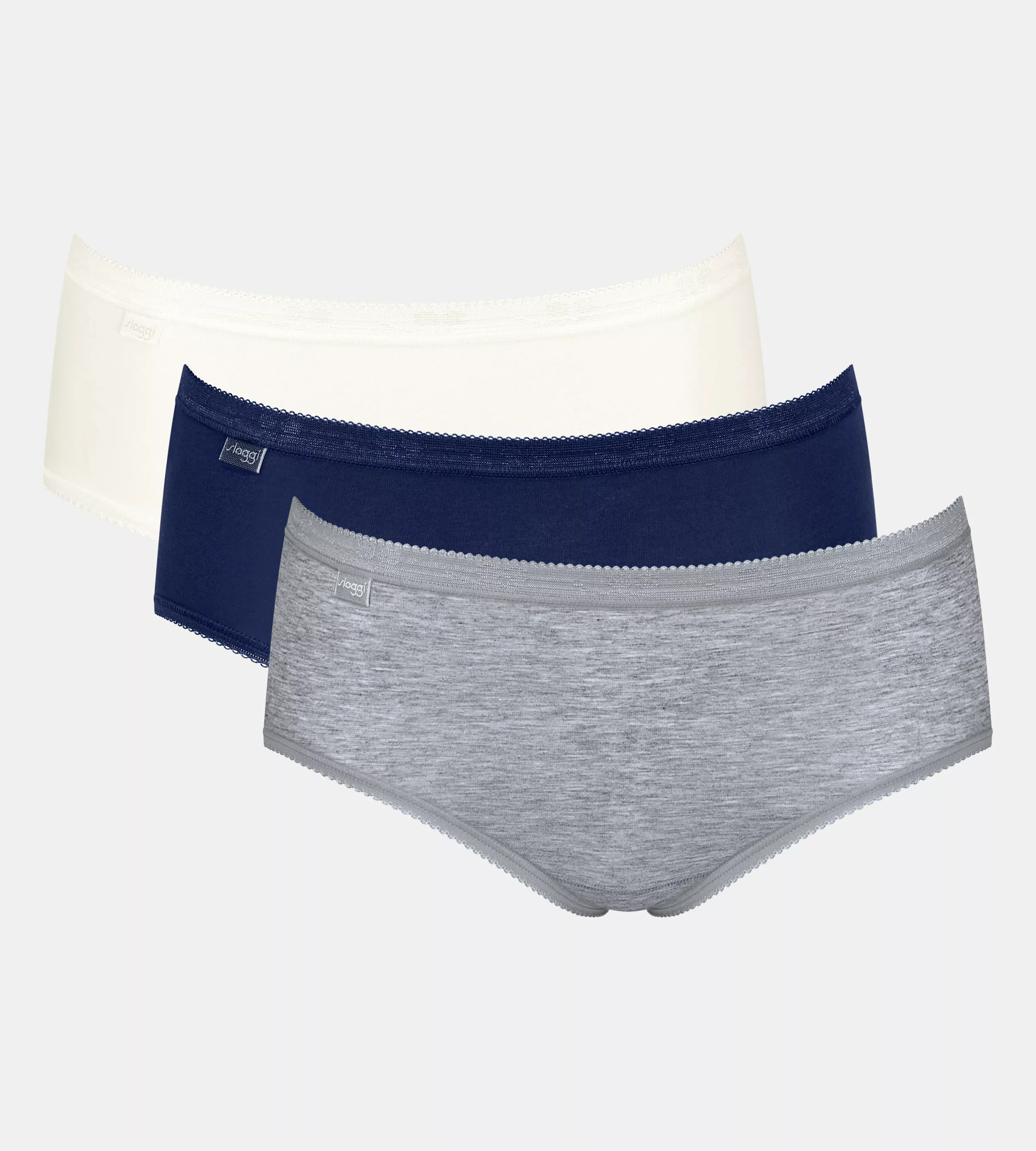 sloggi Midislip "Basic+", (3er Pack), Baumwollmix, klassischer Stil, mittel günstig online kaufen