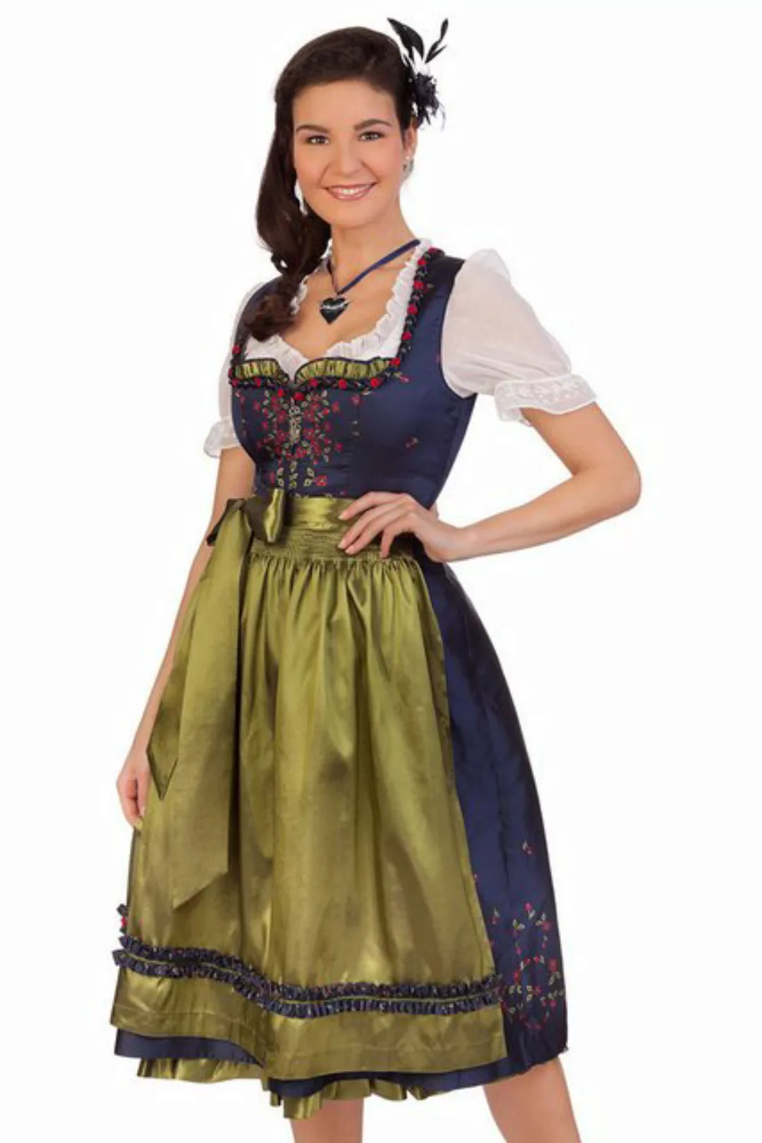 KRÜGER COLLECTION Dirndl Midi Dirndl 2tlg. - TABITA - dunkelblau günstig online kaufen