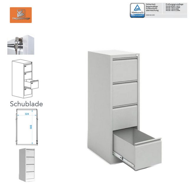 TRIZERATOP Hängeregisterschrank Aktenschrank Karteischrank 415x63x1285 cm 3 günstig online kaufen