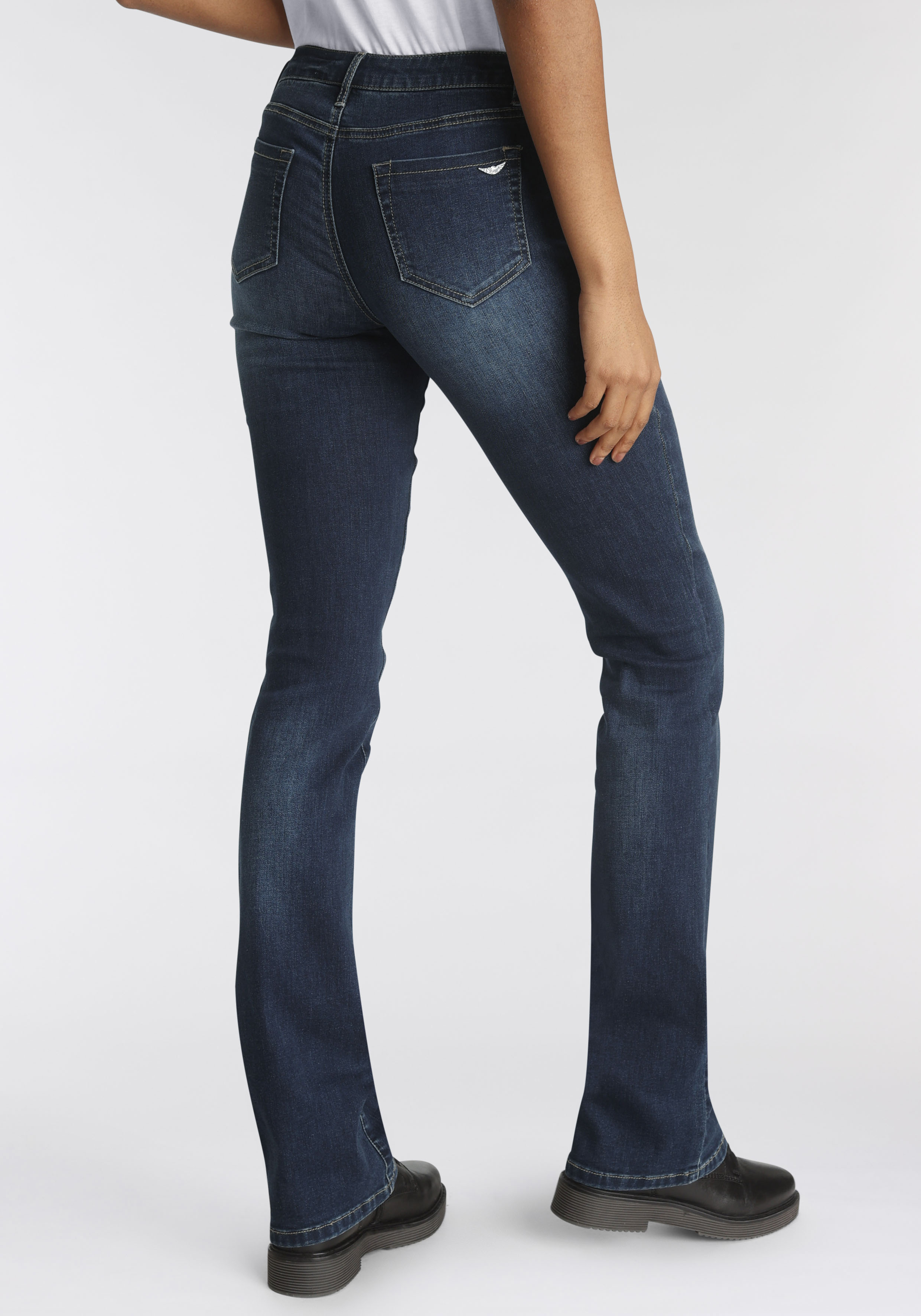 Arizona Bootcut-Jeans "Ultra-Stretch", Mid-Waist günstig online kaufen