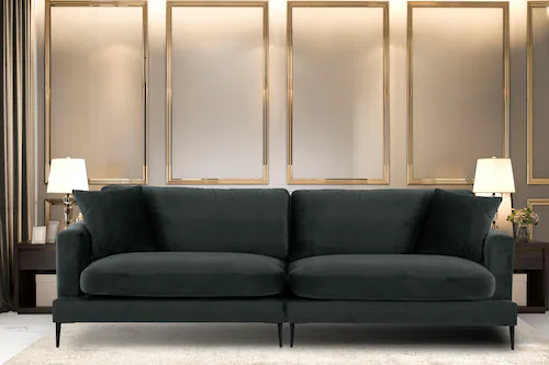 Leonique Big-Sofa "Cozy elegantes Designsofa, Maße B/T/H: 252/97/80 cm", mi günstig online kaufen