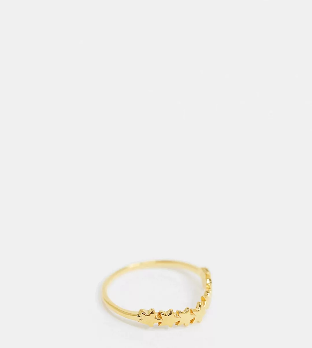 ASOS DESIGN – Vergoldeter Ring aus Sterlingsilber mit Sternendesign günstig online kaufen